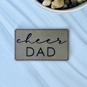 Cheer dad leather hat patch