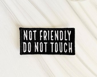 not friendly patch, K9 harness patch, do not touch sign, dog harness accessories, dog in training vest tag