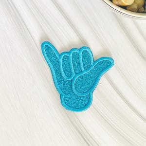glitter Shaka patch, Shaka iron on patch, glitter iron on, hat patches for women, patches for jackets