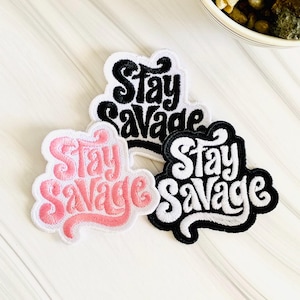 Savage patch, funny hat patches, trucker hat accessories, filler patches, savage iron on