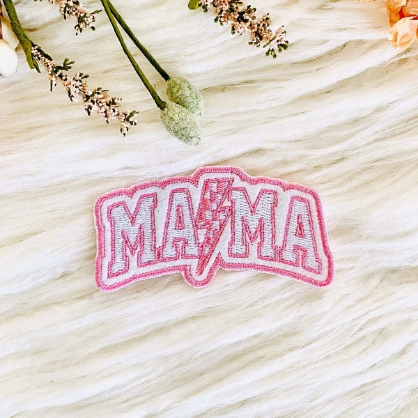 mama iron on patch, trucker hat patches, patch for hats, mama patch for hat, preppy iron on patch