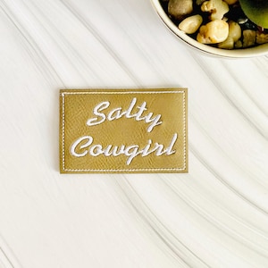 Salty cowgirl hat patch, cowgirl hat patches, western iron on, western trucker hat, patches for jacket,