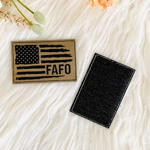 hook and loop patch, leather tactical patch for hats, FAFO hat