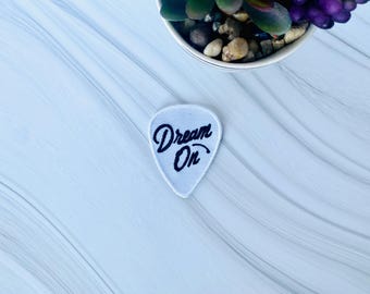 Guitar pick patch, rock n roll patches, iron on for hats