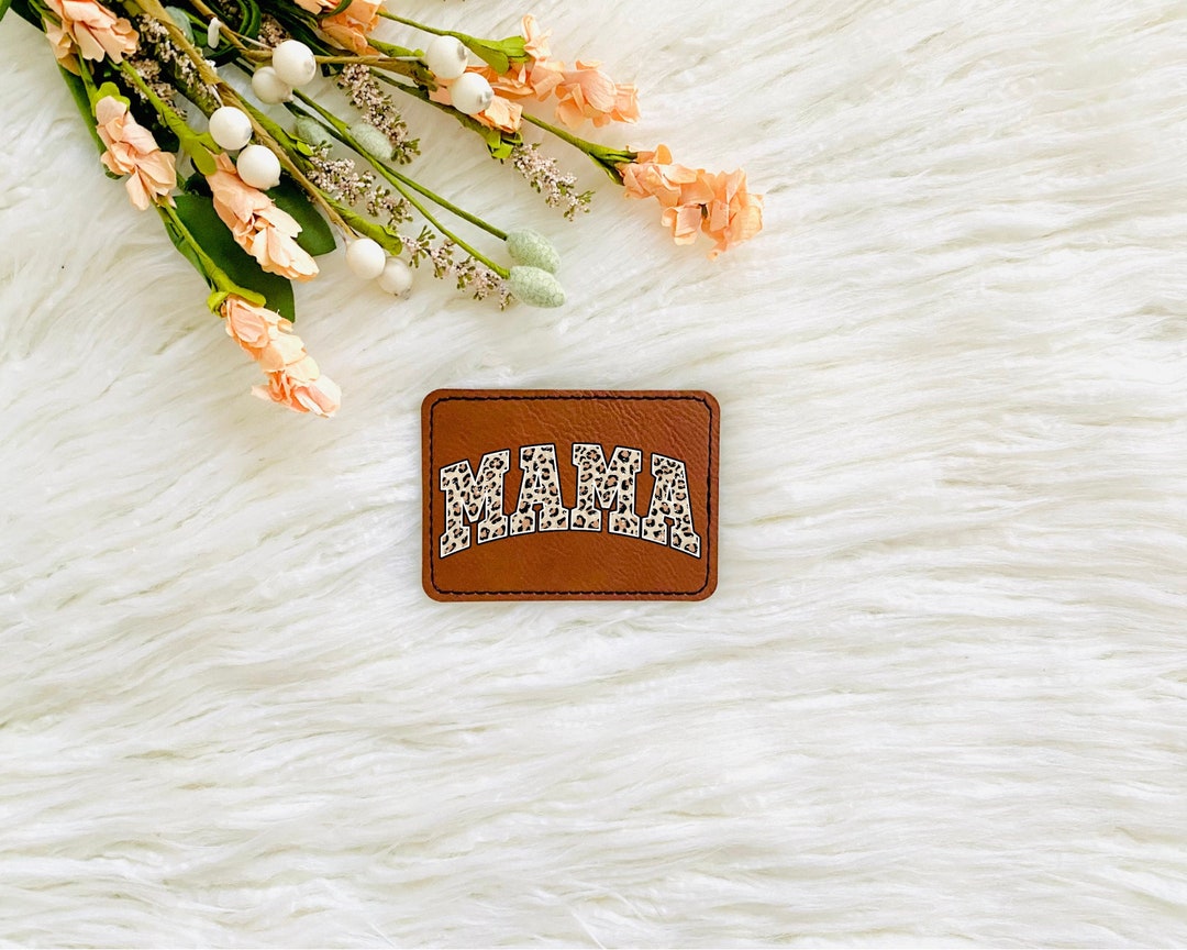 Mama Iron on Patch, Faux Leather Patches, Mama Hat Patch, Hat Patches