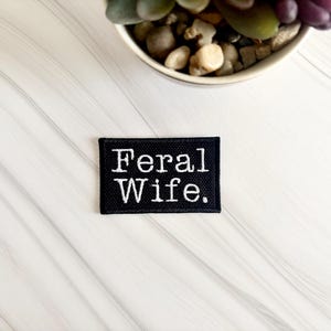 Wife iron on patch, feral wife hat image 4