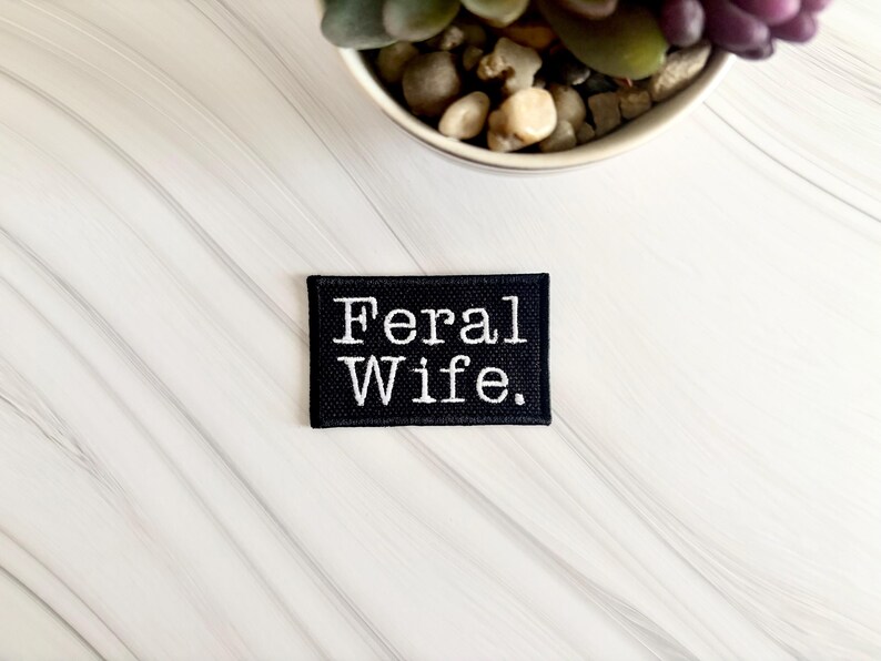 Wife iron on patch, feral wife hat image 4