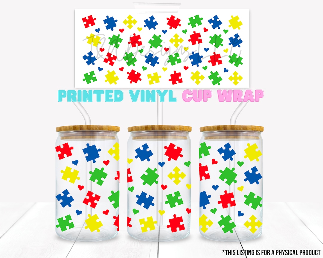 Ready to Apply Cup Wraps Autism Awareness Cup Wrap Autism Etsy