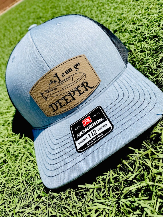 Inappropriate Hats, Funny Hat for Men, I Can Go Deeper Funny Hat, Leather  Patch Hat 