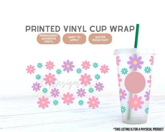Cold Cup Wrap Ready to Use, Ready to Apply Wrap, Adhesive Vinyl