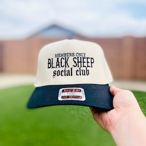 Black sheep hat, funny hats for men, black sheep of my family hat, cool trucker hats, gift for him unique, gag gift for him