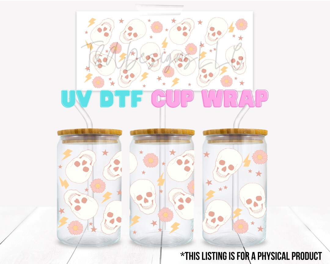 9Sheets Valentines UV DTF Cup Wrap, UV DTF Cup Wrap Transfer for Glass UV DTF Transfer Sticker Cup Wraps for Glass Cups UVDTF Cup Wraps Stickers for