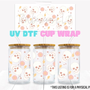 Uv Dtf Cup Wrap Ready to Ship, Ready to Apply Wrap, 16oz Wrap, Stickers for Glass  Cups 