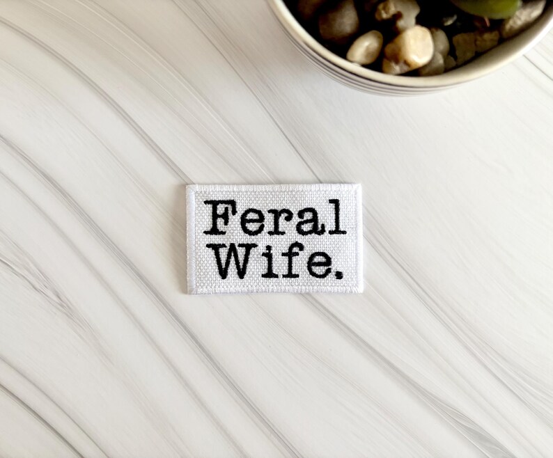 Wife iron on patch, feral wife hat image 5