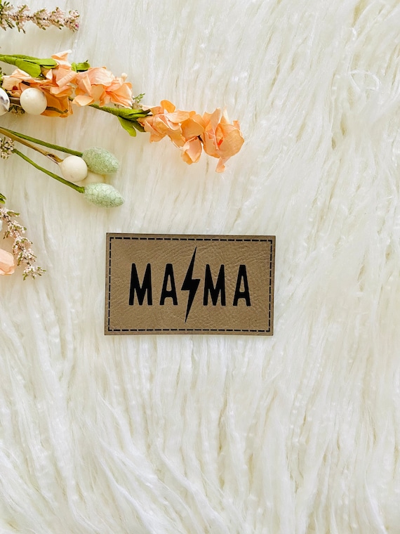 Mama Leather Patch, Leather Hat Patch, Leather Patches for Hats