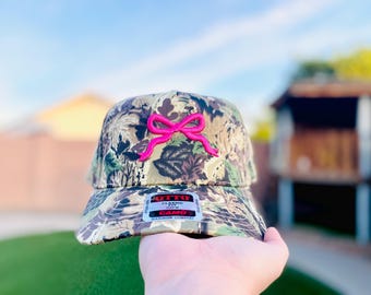 3D Puff Bow Trucker Hat, Boutique Cap