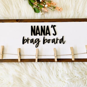 Grandparents sign, grandchildren sign, look what we made board, grandkids picture display, brag board, Nana gifts for mothers day