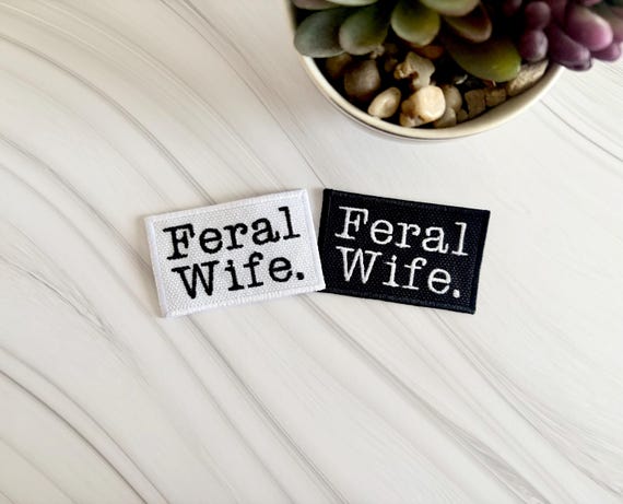 Wife iron on patch, feral wife hat