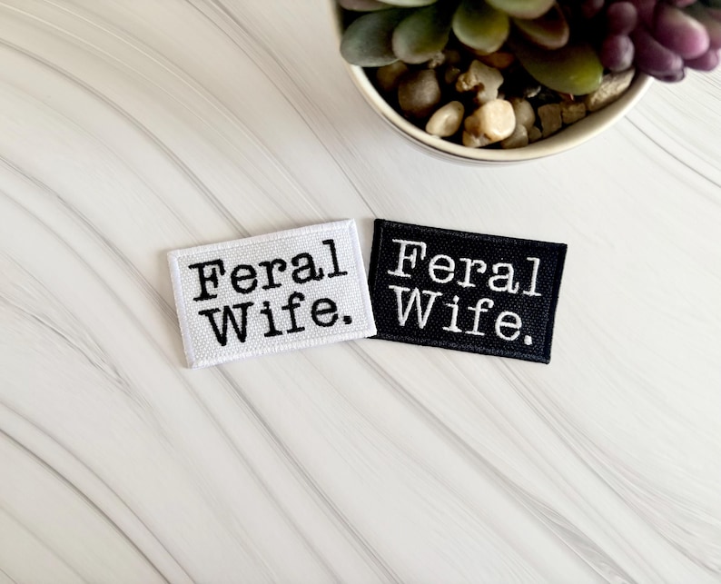 Wife iron on patch, feral wife hat image 1