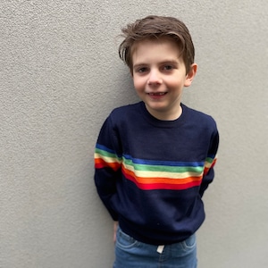 Kids Cotton Knitwear Jumper Rainbow image 1