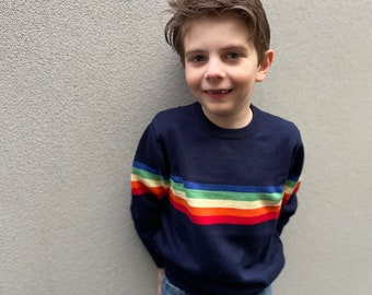 Kids Cotton Knitwear - Jumper Rainbow