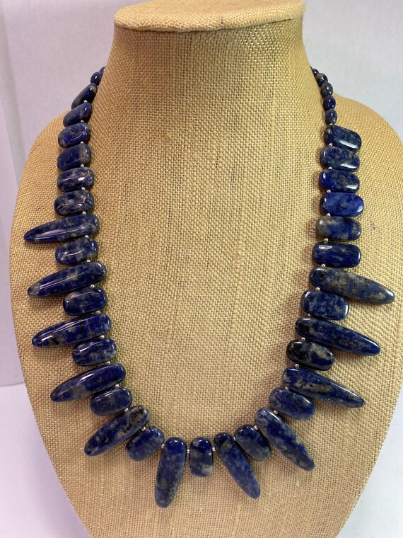 Coldwater Creek Sodalite stone fashion necklace