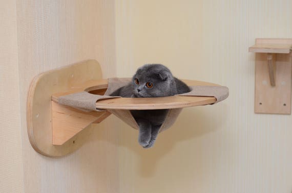 Cat hammock wall Cat bed wall mounted Cat shelf wall mount ...