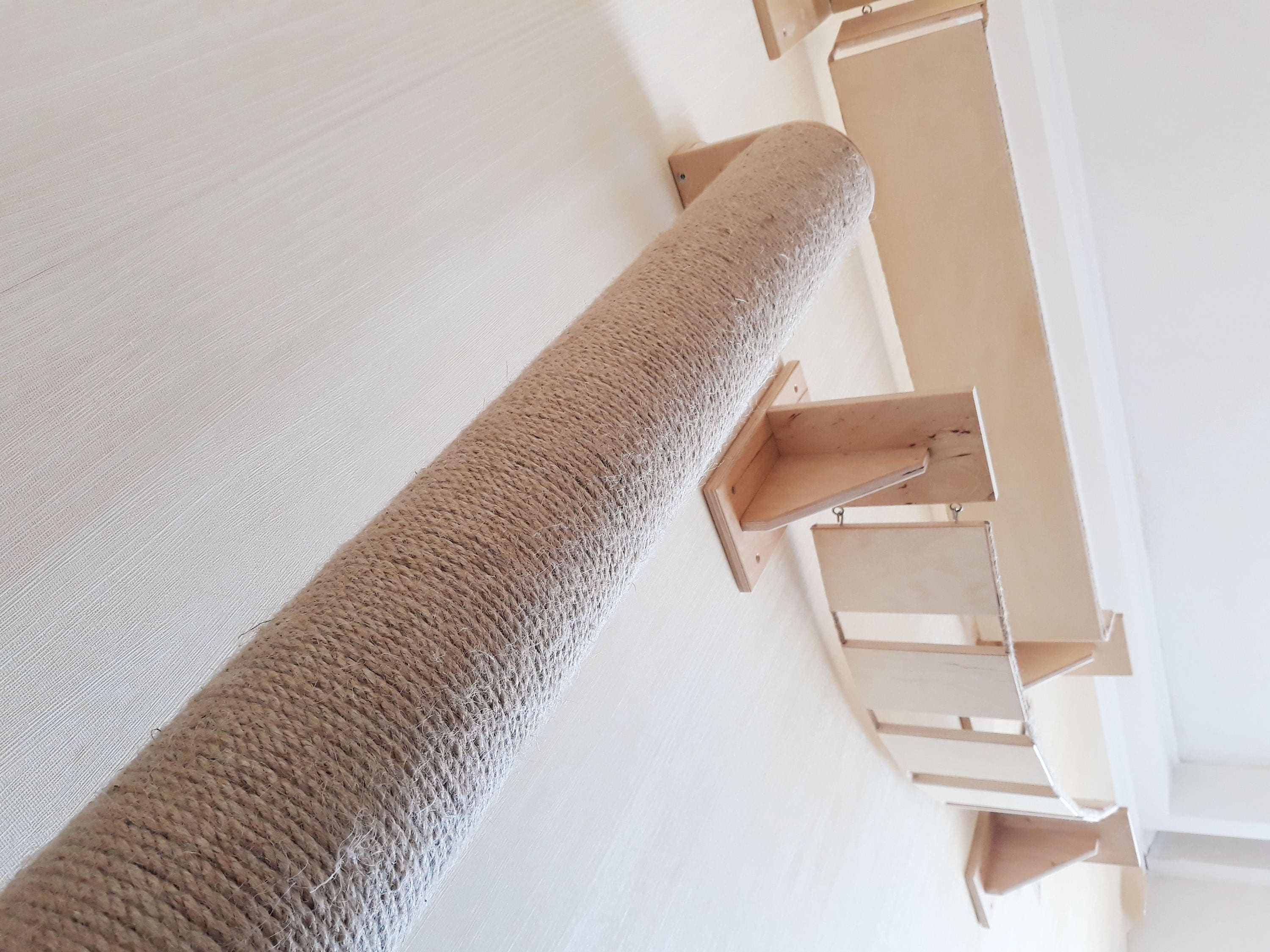 Sisal cat pole Cat scratcher wall mount Sisal pole Cat Etsy