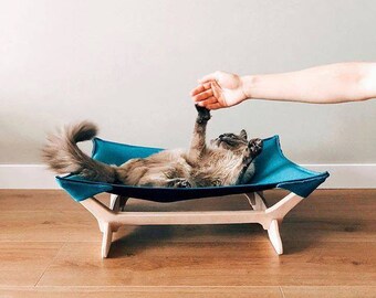 Cat hammock, Сat hammock bed, Cat hammock turquoise, Pet hammock, cat bed, Cat furniture, Cat bed furniture, hammock cat, Furniture for cats
