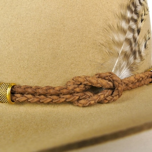 Brown custom cowboy hat band men, western leather hat bands,