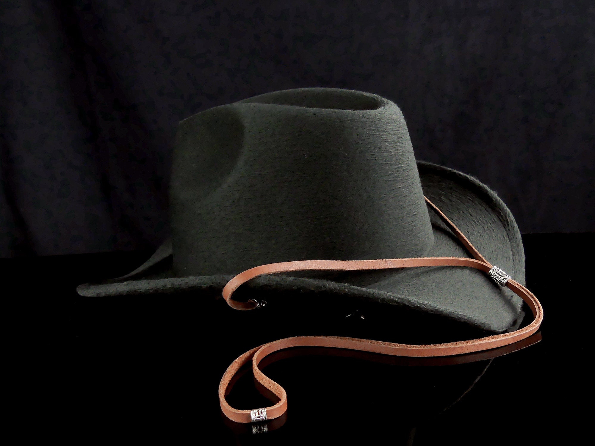 Stampede String Saddle Custom Leather Stampede String for Cowboy Hats, Western Wear ...