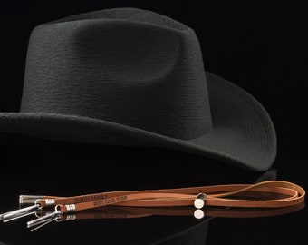 Personalized Leather Cowboy Hat Stampede String: Western 