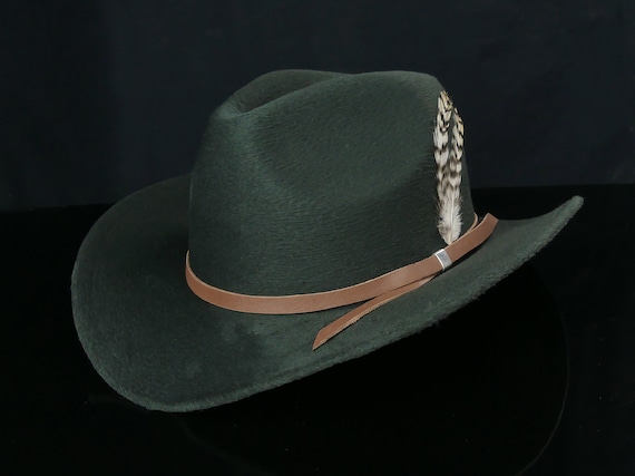 Custom brown leather fedora hat bands for women and men