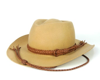 Whiskey leather cowboy hat bands and stampede string