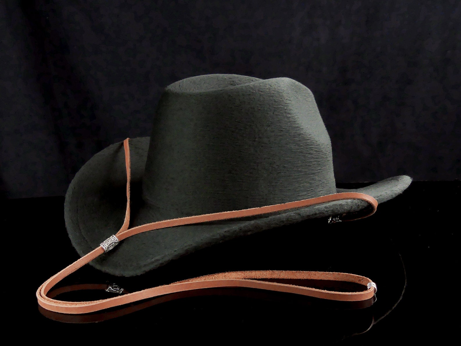 Stampede String Saddle Custom Leather Stampede String for Cowboy Hats, Western Wear ...