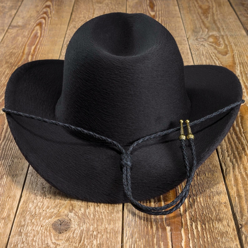 Stampede String Braided Leather Cowboy Hat Stampede String: Bolo Tie Style, Western ...