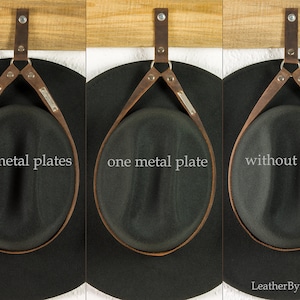 Brown Leather Hat Hanger for walls