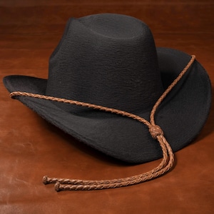 Braided Leather Cowboy Hat Stampede String: Western Chin Strap - Etsy