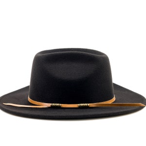 Leather Hat Band, Adjustable Handmade Strap for Cowboy, Fedora & Rancher Hats
