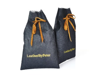 Cappello In Cuoio Idrorepellente Marrone Con Falda Larga - Foto 6