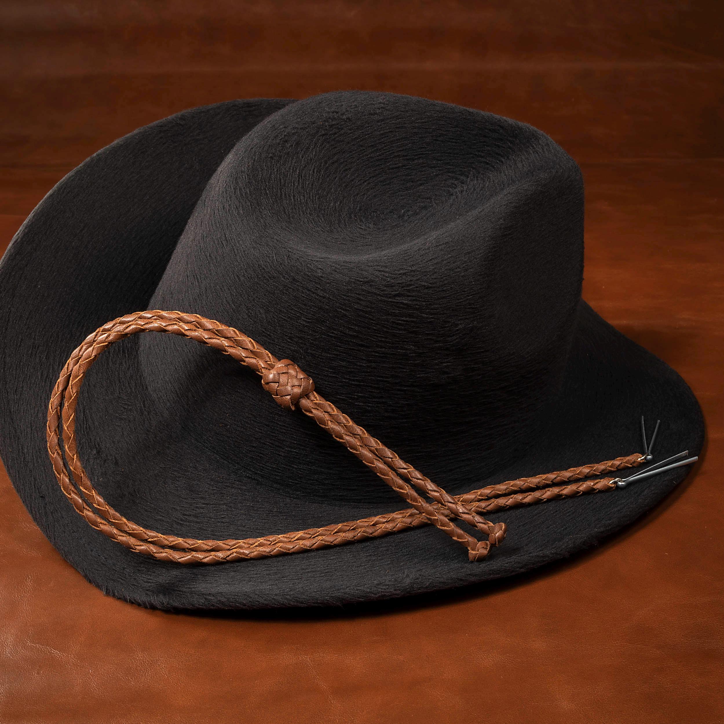 Braided Leather Cowboy Hat Stampede String: Western Chin 