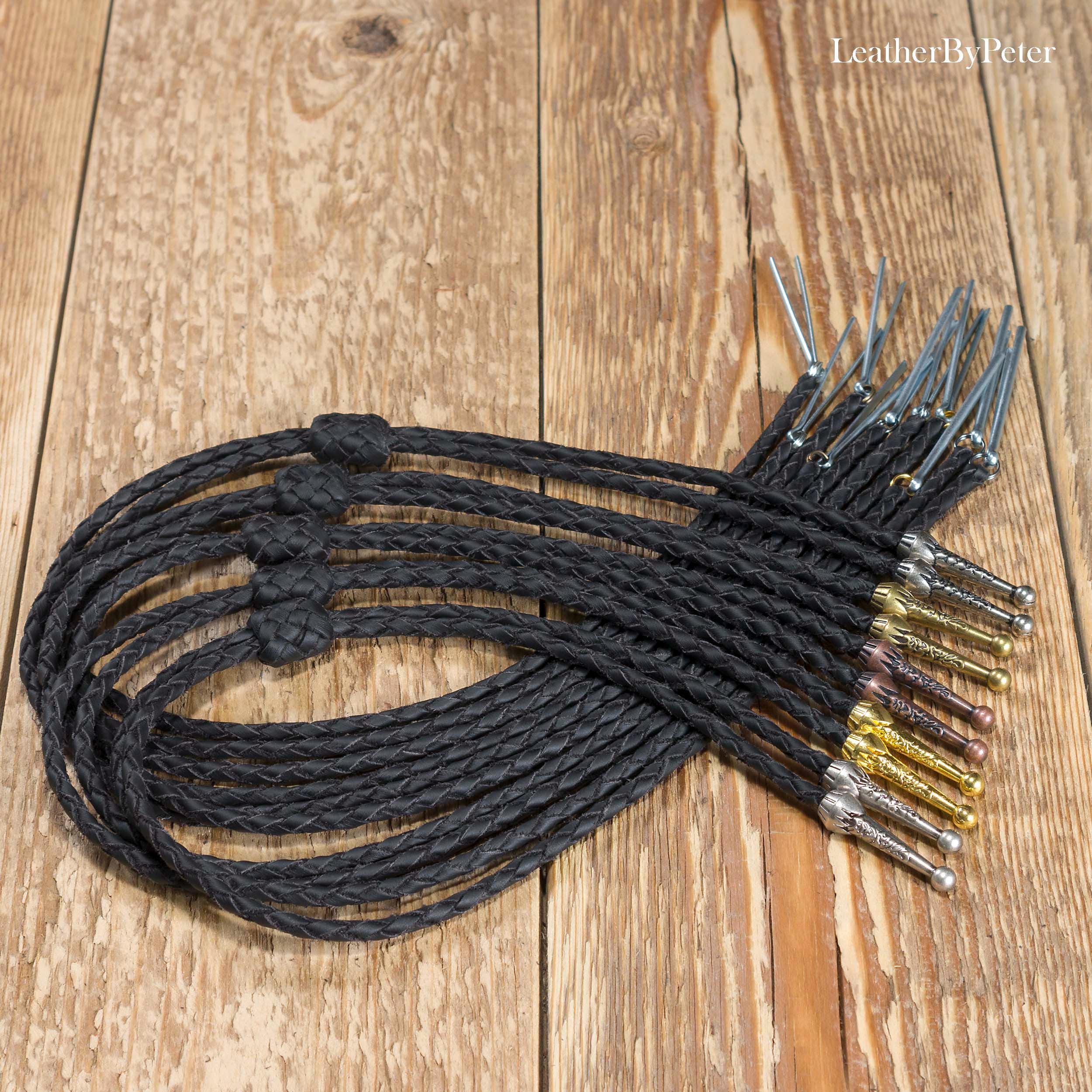 Stampede String Braided Leather Cowboy Hat Stampede String: Bolo Tie Style, Western ...