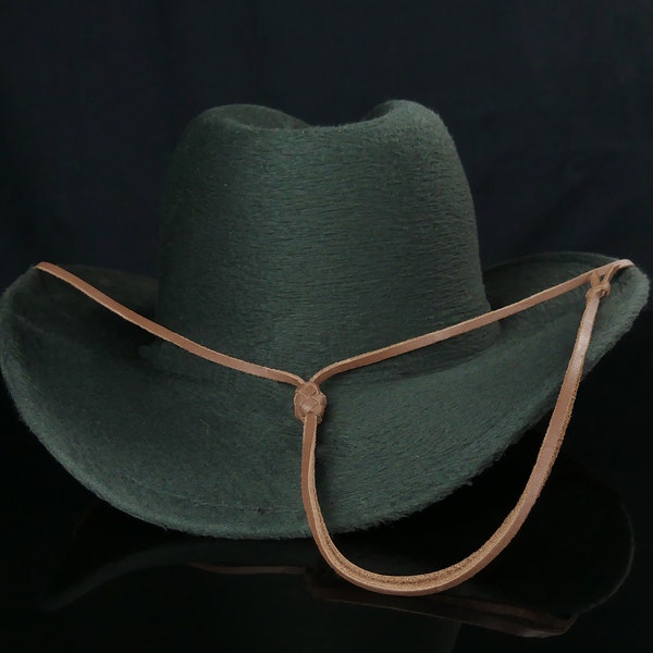 Brown leather stampede string, Western wear for women and men