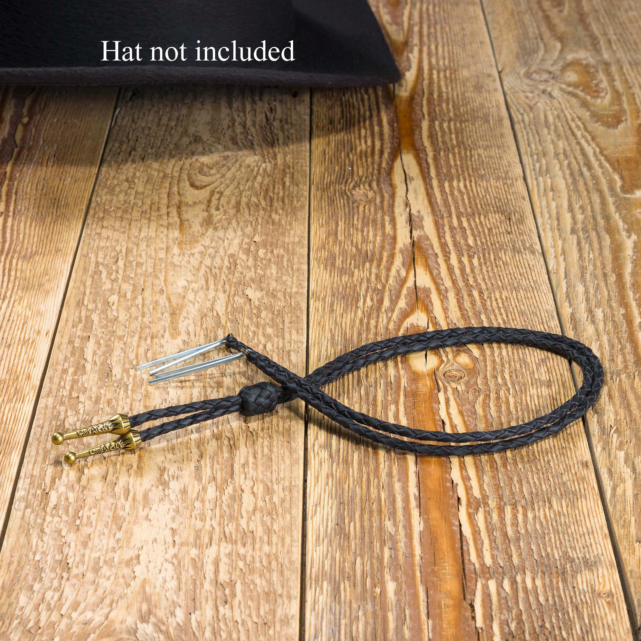 Stampede String Braided Leather Cowboy Hat Stampede String: Bolo Tie Style, Western ...