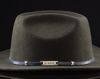 Gepersonaliseerde leren hoedenband voor een uniek tintje - cadeau