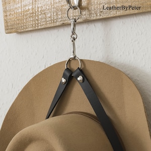 Perchero para sombreros de vaquero, perchero de pared, perchero negro para sombreros