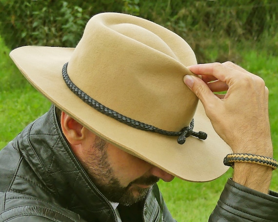 Turquoise, Brown and Black Western Style Hat Band, Cowboy Hatband,  Adjustable Fedora Hat Belt, Women or Men Hat Bands