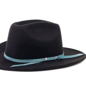 Green Leather Cowboy Hat Bands, Genuine Leather Hat Band with X Beads