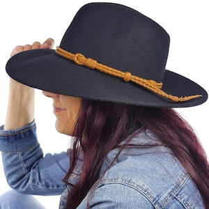 Leather hat band, Western leather hat band, Hand-braided leather hat band, Cowboy style