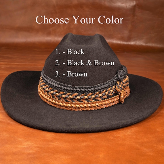 Mikovivi 6 Pezzi Fasce per Cappelli da Cowboy, Fascia per Cappelli Uomo Multicolore Retro Cowgirl Hat Belt Western Style Hatband per Cappelli da Uomo e da Donna